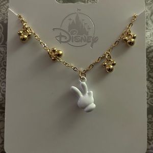 Disney parks, Mickey Mouse piece, gold toned, necklace new!